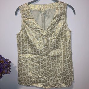 Gold printed tank top
